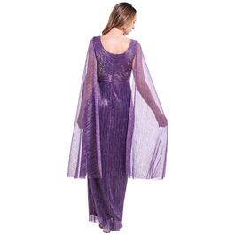 Womens R&M Richards Solid Crinkle Pleated Goddess Sheath Dress