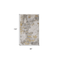 HomeRoots Ivory Grey & Gold Abstract Area Rug - image 3