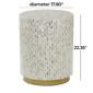 9th & Pike® Contemporary White Mother Of Pearl Shell Accent Table - image 3