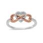 Eternal Promise&#40;tm&#41; 1/10ctw. Diamond Two-Tone Heart Promise Ring - image 1