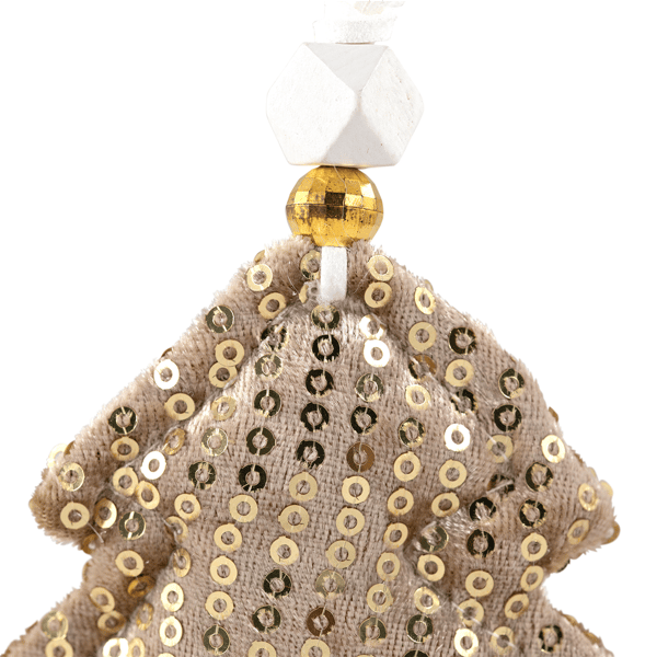 Northlight 4ct. Sequin Stars & Trees Plush Christmas Ornaments