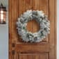 Puleo International 24in. Pre-Lit Flocked Berkshire Spruce Wreath - image 4