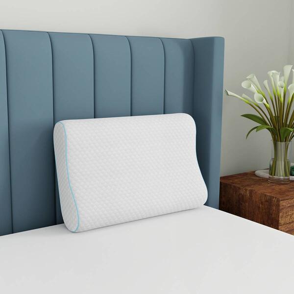 Bodipedic&#40;tm&#41; AeroFusion Contour Gel-Infused Memory Foam Bed Pillow - image 