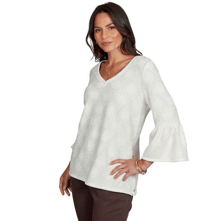 Petite Ruby Rd. Romance On The Ranch Medallion Floral Blouse