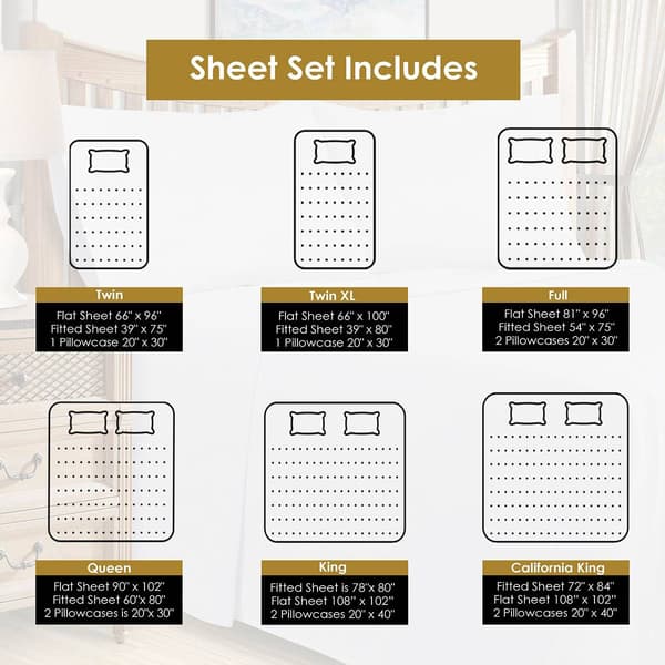Superior 4pc. 1200 Thread Count Solid Deep Pocket Bed Sheet Set