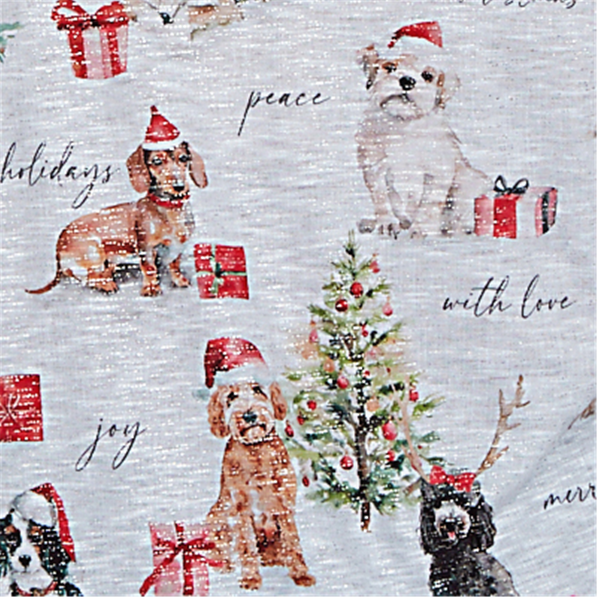 Plus Size Alfred Dunner Classics 3/4 Sleeve Gift Giving Dogs Tee