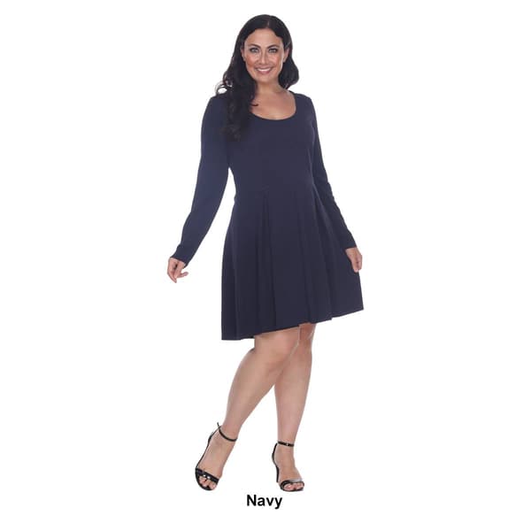 Plus Size White Mark Jenara Fit N’ Flare Dress
