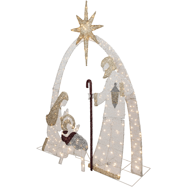 Northlight LED Holy Family Nativity Scene Outdoor Christmas Décor