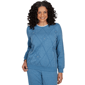 Petite Alfred Dunner Provence Diamond Embroidery Sweater - image 1