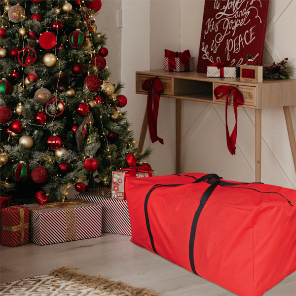 Simple Living Large Red Christmas Holiday Storage Bag