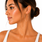 Saffron 40mm 18kt. Gold Polished Flat Bottom Hoop Earrings - image 1