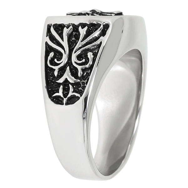 Mens Lynx Stainless Steel Warrior Pattern Ring