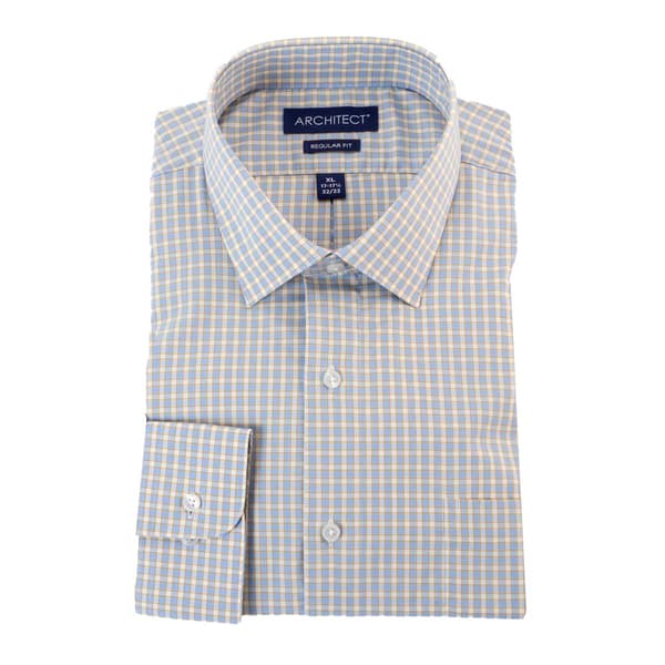 Mens Architect&#40;R&#41; High Performance Regular Fit Plaid Dress Shirt - image 