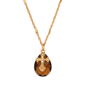 Symbols of Faith 14kt. Gold Dipped Oval Glass Crystal Necklace - image 1