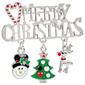 Silver-Tone Merry Christmas Pin with Charms - image 3