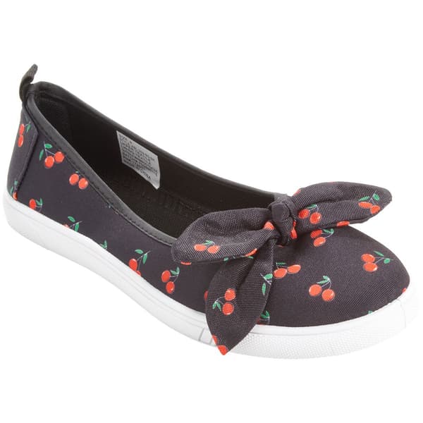 Womens Ashley Blue Cherry Canvas Slip On Flats - image 