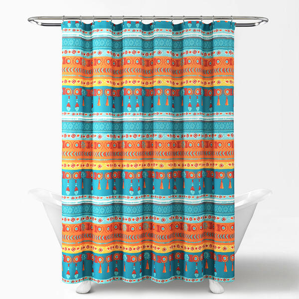 Lush Décor® Boho Watercolor Border Shower Curtain