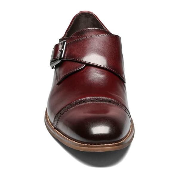 Mens Stacy Adams Desmond Cap Toe Monk Strap Oxfords - Brown
