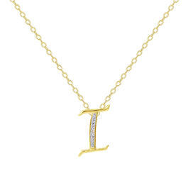 Accents by Gianni Argento Gold Plated Initial I Pendant Necklace