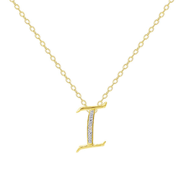 Accents by Gianni Argento Gold Plated Initial I Pendant Necklace - image 