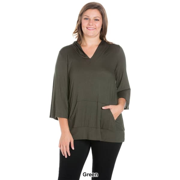 Plus Size 24/7 Comfort Apparel Trendy Oversized Fashion Hoodie