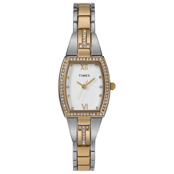 Womens Timex(R) Two-Tone Crystal Accent Watch - TW2W95800JT - image 