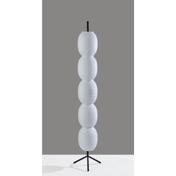 Adesso Lanai Floor Lamp with White Paper Shade