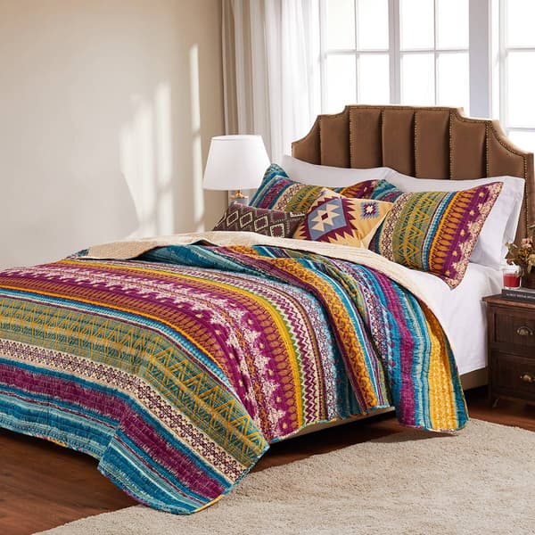 Greenland Home Fashions&#40;tm&#41; Southwest Boho Quilt Set w/ Pillows - image 