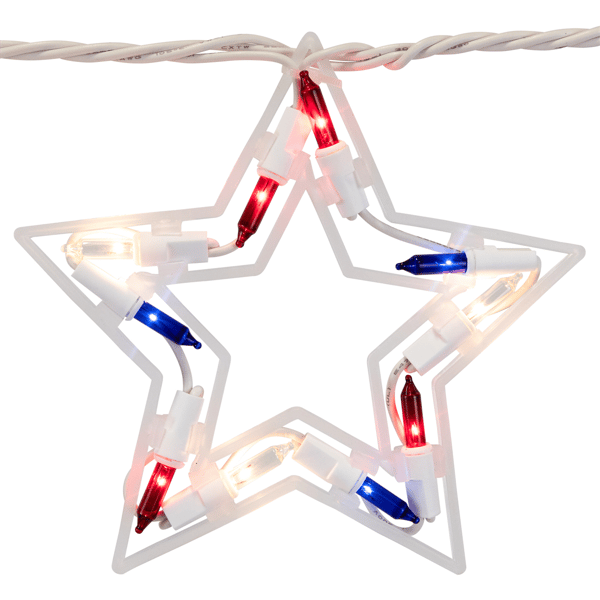 Northlight  5.25ft. Patriotic Stars Patio Light Set