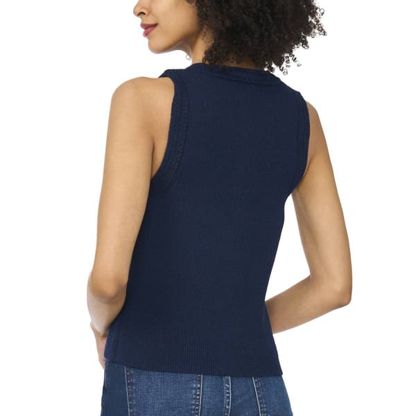 Womens Cece Sleeveless Seashell Button Detail Sweater