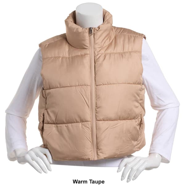 Juniors No Comment Boxy Puffer Vest