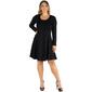 Plus Size 24/7 Comfort Apparel Long Sleeve Shift Dress - image 1