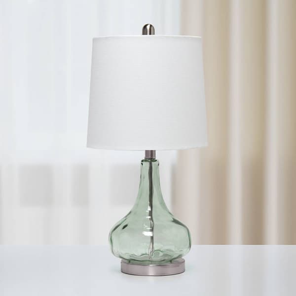 Lalia Home Classix 23.25in. Ripple Curvy Colored Glass Table Lamp