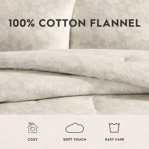 Laura Ashley Meredith Flannel Cotton Comforter Set