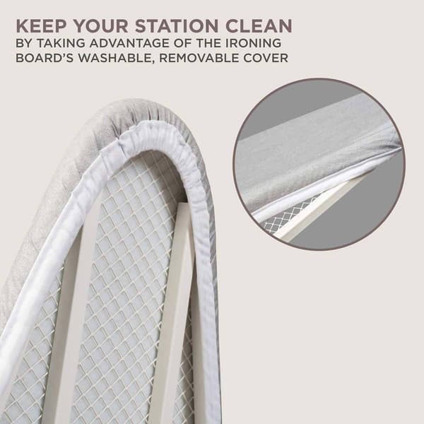 Ivation Wall Mounted Right Side Door Ironing Board w/ Mirror