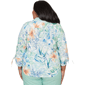 Plus Size Alfred Dunner Caribbean Blues Tropical Floral Blouse - image 2