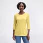 Womens Hasting & Smith 3/4 Sleeve Solid Round Neck Tee - image 4