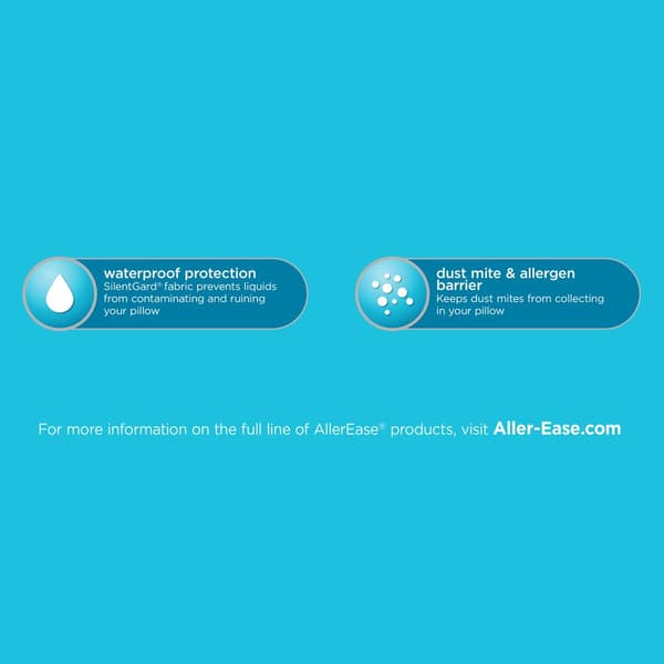 AllerEase Waterproof Allergy Pillow Protector