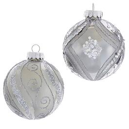 Kurt S. Adler 6pc. Matte & Shiny Glitter Glass Ball Ornaments Set