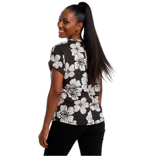 Womens Cocomo Floral Rhinestone Embellishment Blouse