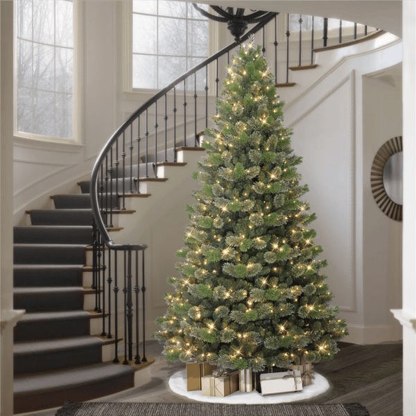 Puleo International 9ft. Pre-Lit Oklahoma Pine Christmas Tree