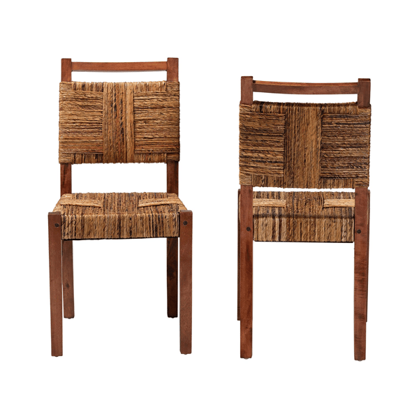 bali & pari Chabela Handwoven Seagrass Dining Chair - Set of 2