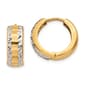 Gold Classics&#40;tm&#41; 14kt. Gold Rhodium Textured Hoop Earrings - image 1
