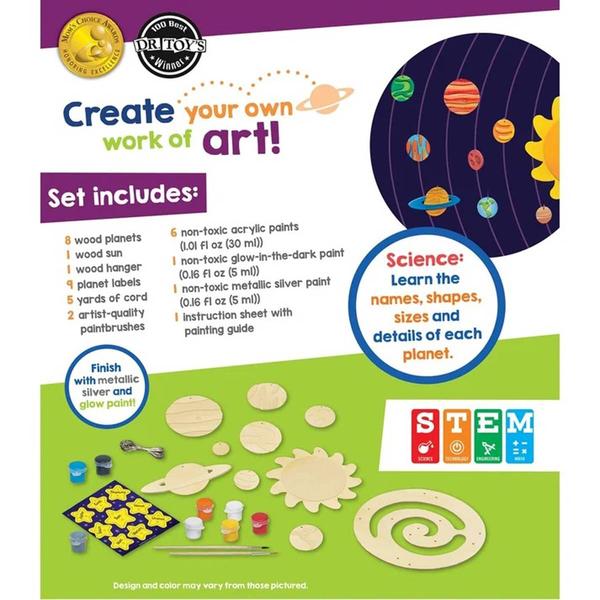 MasterPieces Solar System Mobile Wood Craft & Paint Kit
