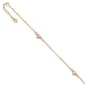 Gold Classics&#40;tm&#41; 14kt. Gold Tri-Color 9in. Puffed Heart Anklet - image 1