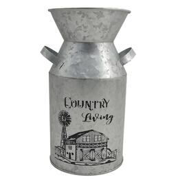 10in. Galvanized Country Living Metal Jug