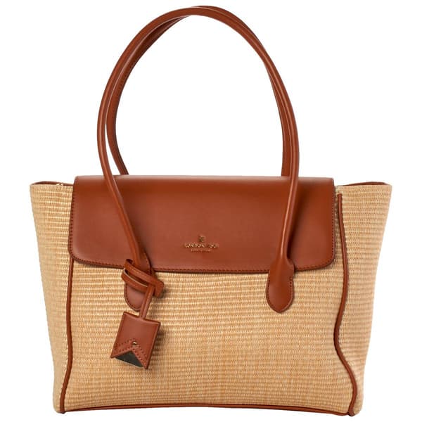 London Fog Julia Straw Satchel
