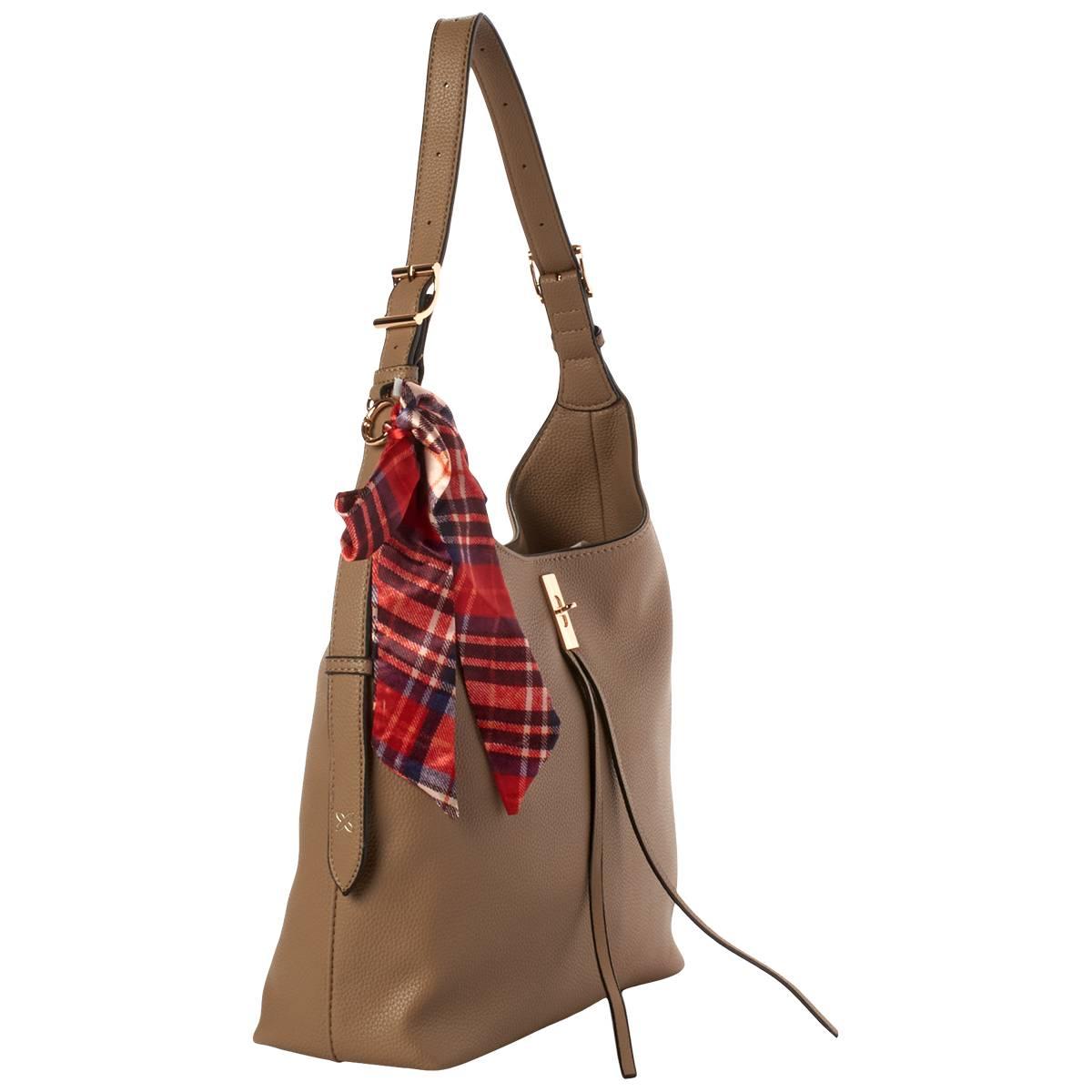 DS Fashion North/South Hobo with Scarf