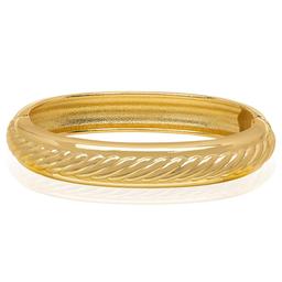 14kt. Gold Plated Hinge Swirl Bangle Bracelet