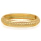 14kt. Gold Plated Hinge Swirl Bangle Bracelet - image 1